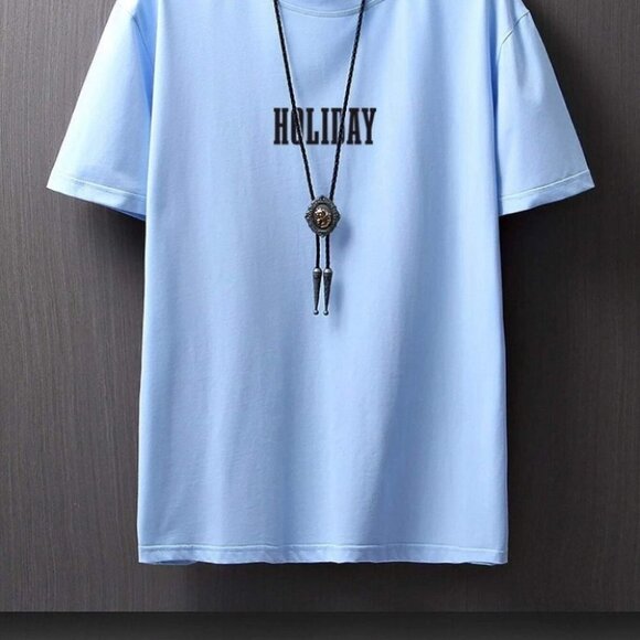 Blue Vacation Style Men's Ocean Graphic Tee - Picture 2 of 10